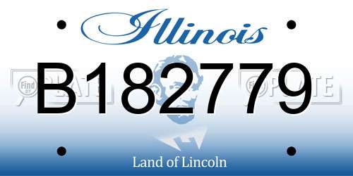 B182779 Illinois License Plate