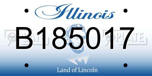 B185017 Illinois License Plate