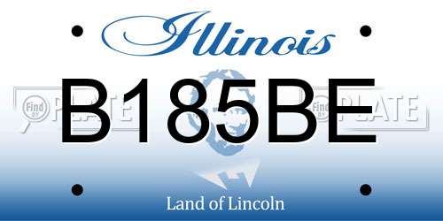 B185BE Illinois License Plate