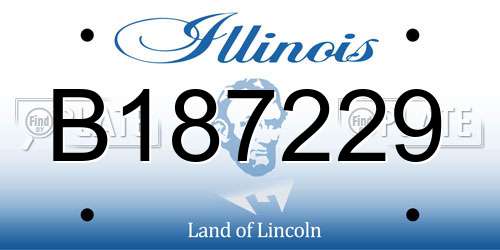 B187229 Illinois License Plate