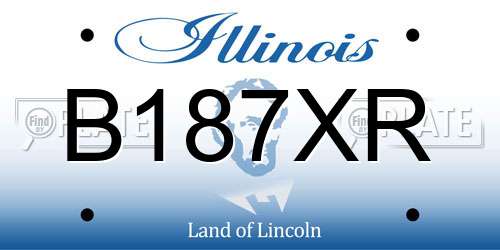 B187XR Illinois License Plate