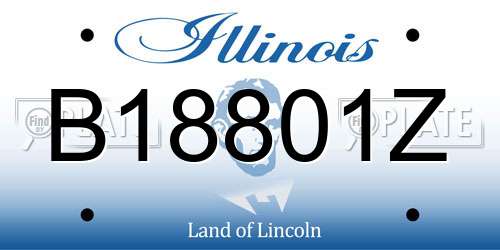 B18801Z Illinois License Plate