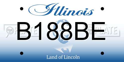 B188BE Illinois License Plate