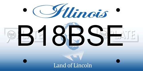 B18BSE Illinois License Plate