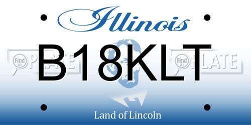B18KLT Illinois License Plate