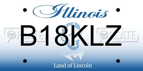 B18KLZ Illinois License Plate