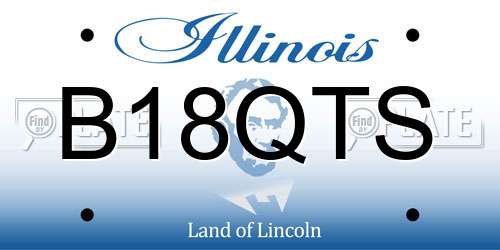 B18QTS Illinois License Plate