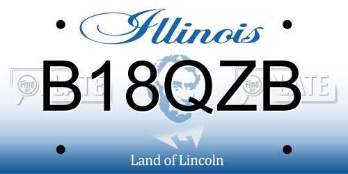 B18QZB Illinois License Plate