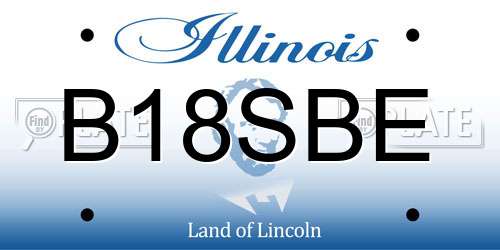 B18SBE Illinois License Plate