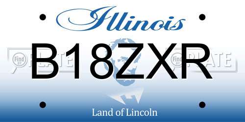 B18ZXR Illinois License Plate