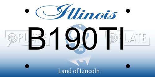 B190TI Illinois License Plate