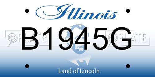 B1945G Illinois License Plate