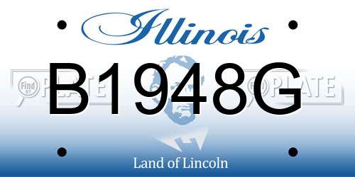B1948G Illinois License Plate