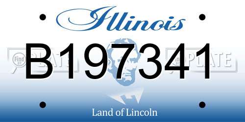 B197341 Illinois License Plate