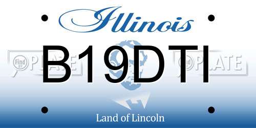 B19DTI Illinois License Plate