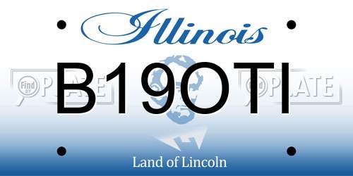 B19OTI Illinois License Plate