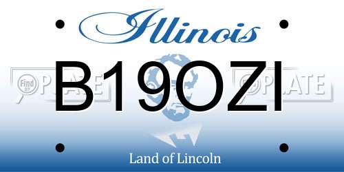 B19OZI Illinois License Plate