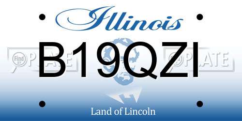 B19QZI Illinois License Plate