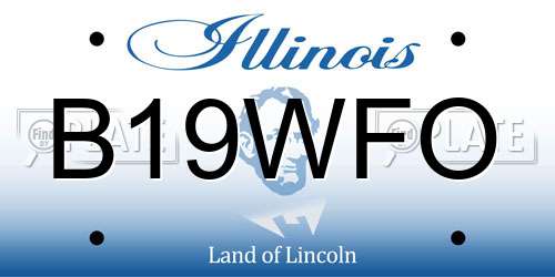B19WFO Illinois License Plate