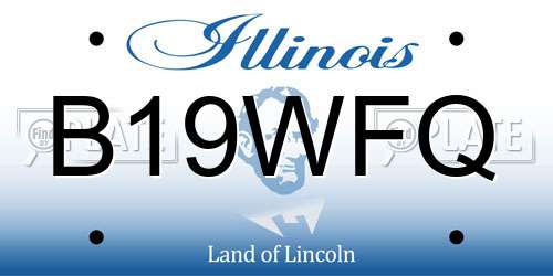 B19WFQ Illinois License Plate