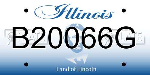 B20066G Illinois License Plate