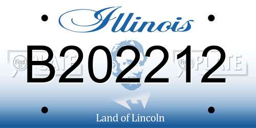 B202212 Illinois License Plate