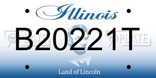 B20221T Illinois License Plate