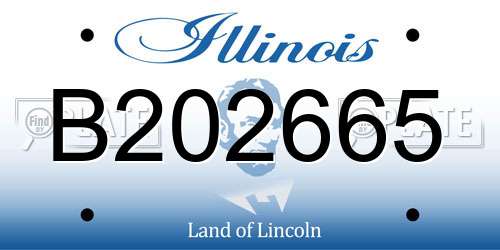 B202665 Illinois License Plate