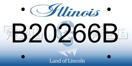 B20266B Illinois License Plate