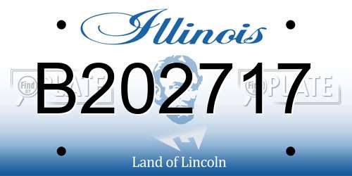 B202717 Illinois License Plate