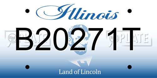 B20271T Illinois License Plate