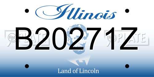 B20271Z Illinois License Plate