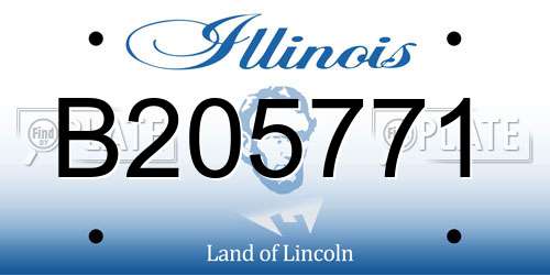 B205771 Illinois License Plate