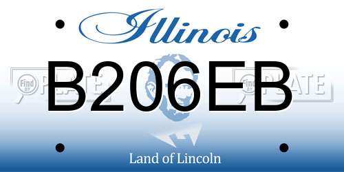 B206EB Illinois License Plate