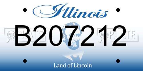 B207212 Illinois License Plate