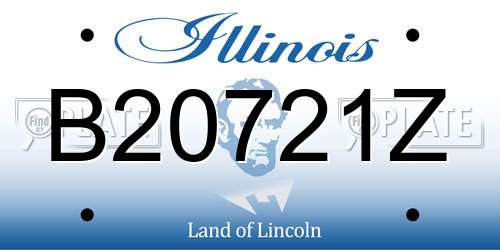 B20721Z Illinois License Plate