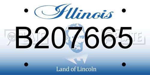 B207665 Illinois License Plate