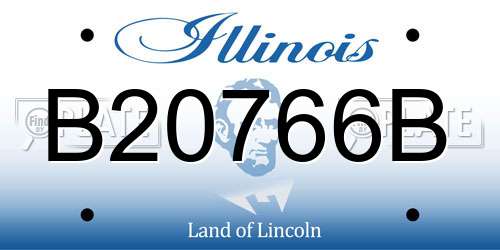 B20766B Illinois License Plate