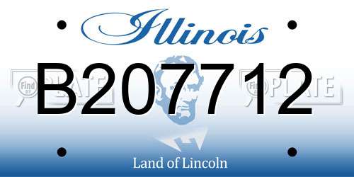 B207712 Illinois License Plate