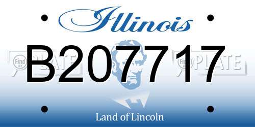 B207717 Illinois License Plate