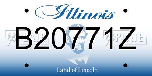 B20771Z Illinois License Plate