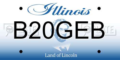 B20GEB Illinois License Plate