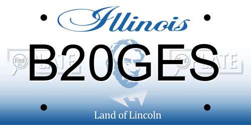 B20GES Illinois License Plate