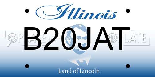 B20JAT Illinois License Plate