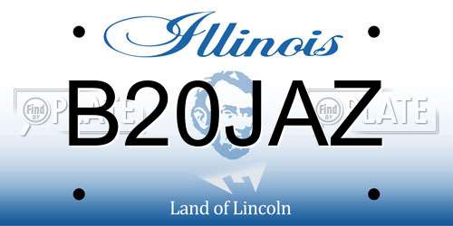 B20JAZ Illinois License Plate