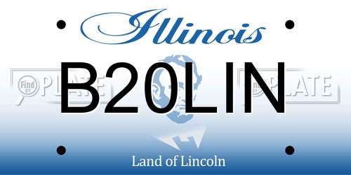 B20LIN Illinois License Plate