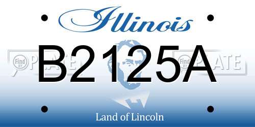 B2125A Illinois License Plate