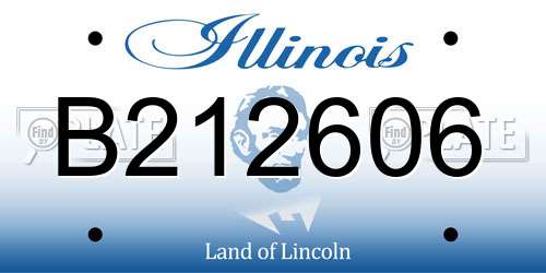 B212606 Illinois License Plate