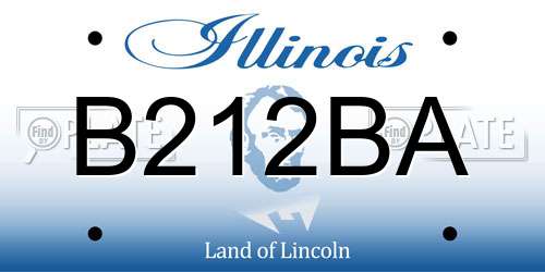 B212BA Illinois License Plate