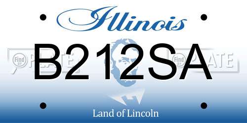 B212SA Illinois License Plate